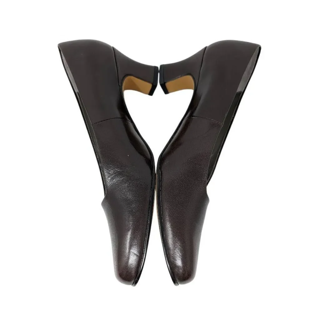Ross Hommerson 7 Dark Brown Comfort Heels NWD Pumps Vintage Career Librarian